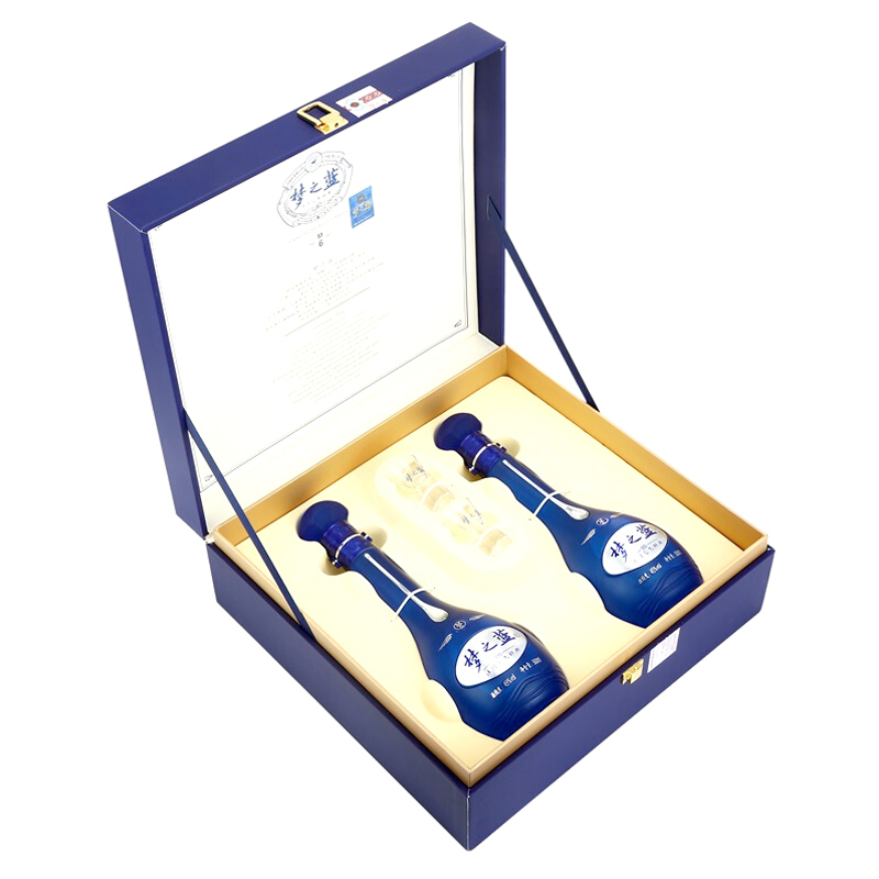 洋河梦之蓝m6408度500ml2瓶装礼盒版白酒五粮精酿中国红52度500ml2瓶