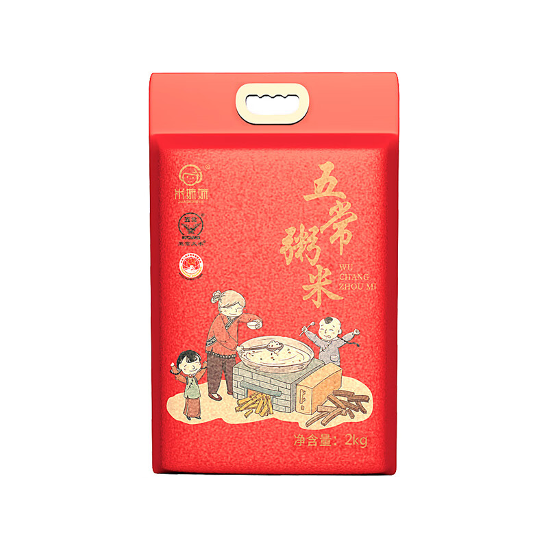 米妹妹(MIMEIMEI)颗粒饱满自然鲜香五常粥米2kg