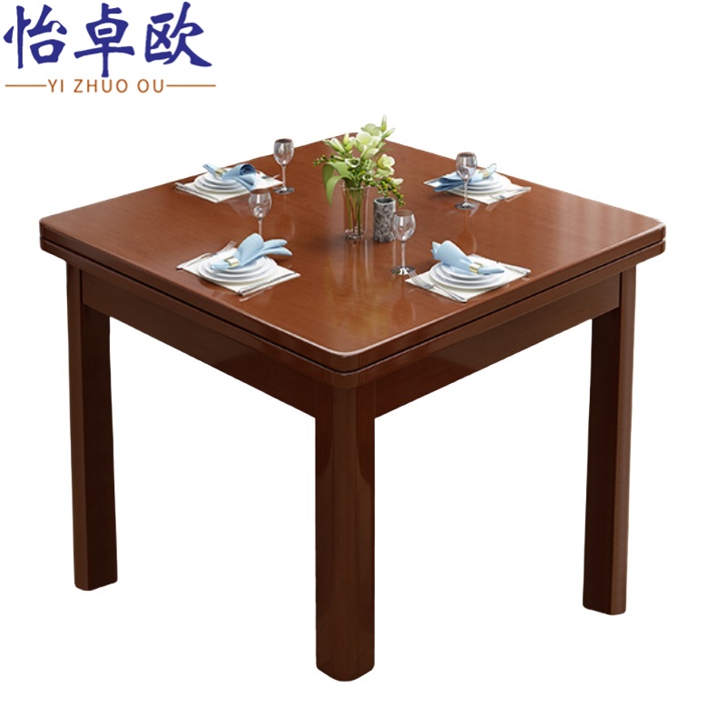 怡卓欧实木方桌高清大图