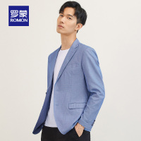 罗蒙男士商务西服2022春季新款中青年纯色职业单西外套正装西装男