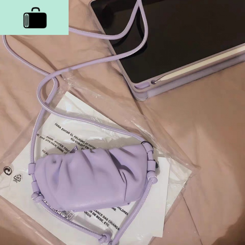 2020夏新款可爱mini云朵包百搭褶皱饺子包女斜挎单肩小包包手拿包NEWLAKE高清大图