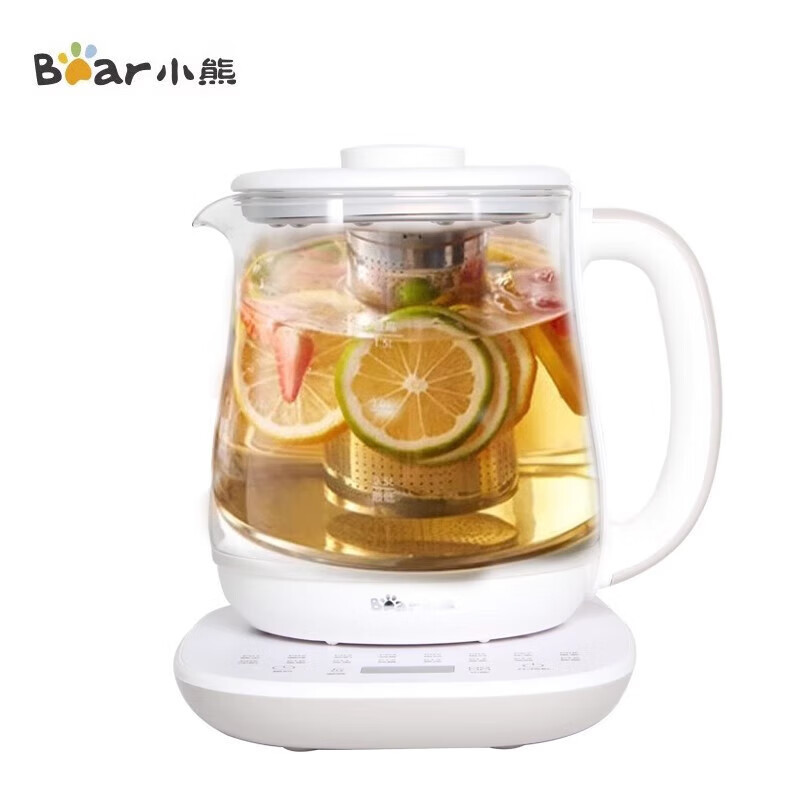 小熊(Bear)养生壶烧水壶煮茶壶可拆卸茶篮煮茶器多段保温迷你玻璃花茶壶电热水壶1.5LYSH-D15V9高清大图