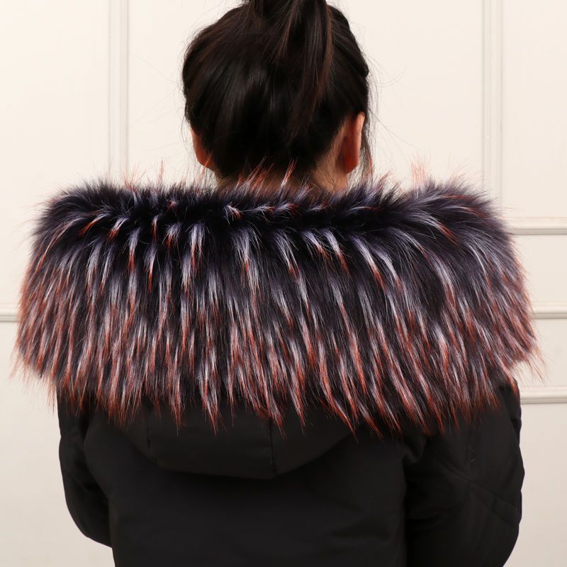 毛领单买仿真狐狸毛貉子毛毛领子羽绒服帽条假领大衣通用汉服女冬貉子