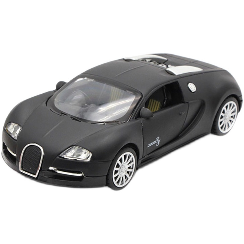 原厂车模132布加迪威龙跑车合金模型声光回力男孩玩具汽车金属车紫色