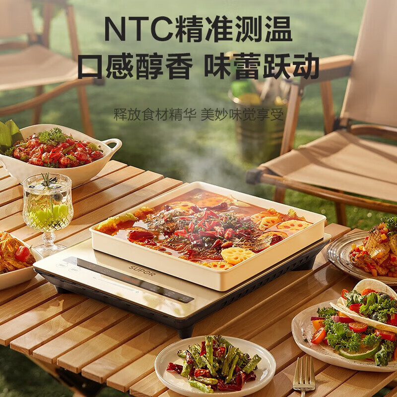 苏泊尔(SUPOR) C22-IA818 电磁炉家用2200W大功率 爆炒大火力恒匀火加热透明微晶面板电磁炉高清大图