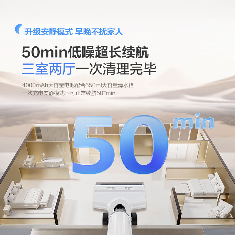海尔(Haier)洗地机热风烘干 毛发防缠绕电解水除菌 无线智能家用洗拖一体自动清洗全自动拖地机吸尘器 A500PRO高清大图
