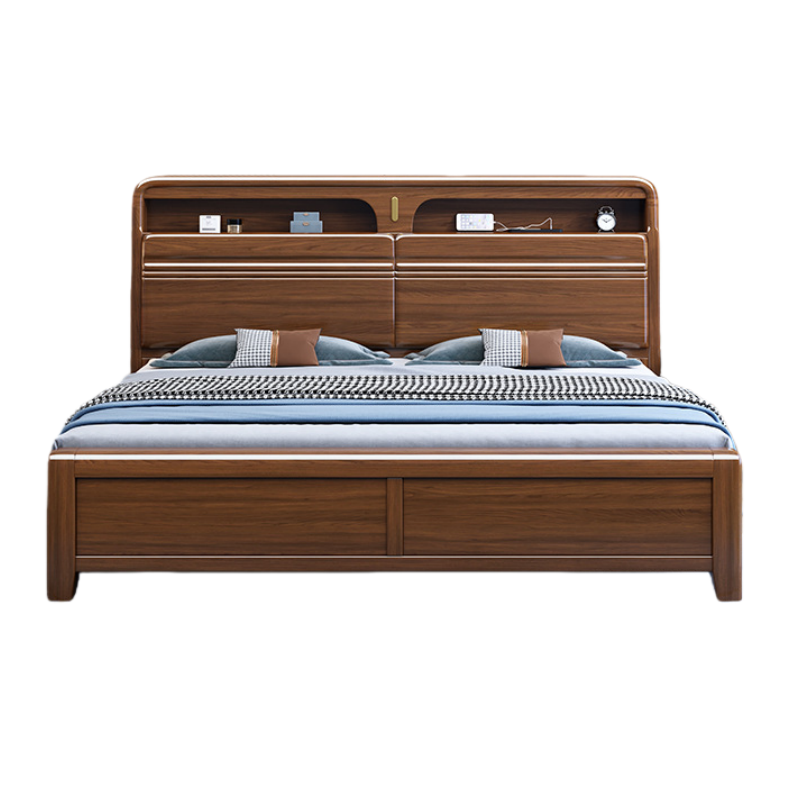 锁匠 简 约 木 质 床高清大图