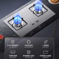 万和燃气灶天然气 双眼锈钢灶具 一级能效 4.2KW火力 台嵌两用 B6-B338