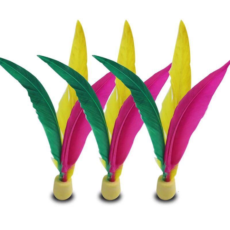 20只装板羽球大头球耐打三毛毽球高弹性儿童成人娱乐板球三毛球