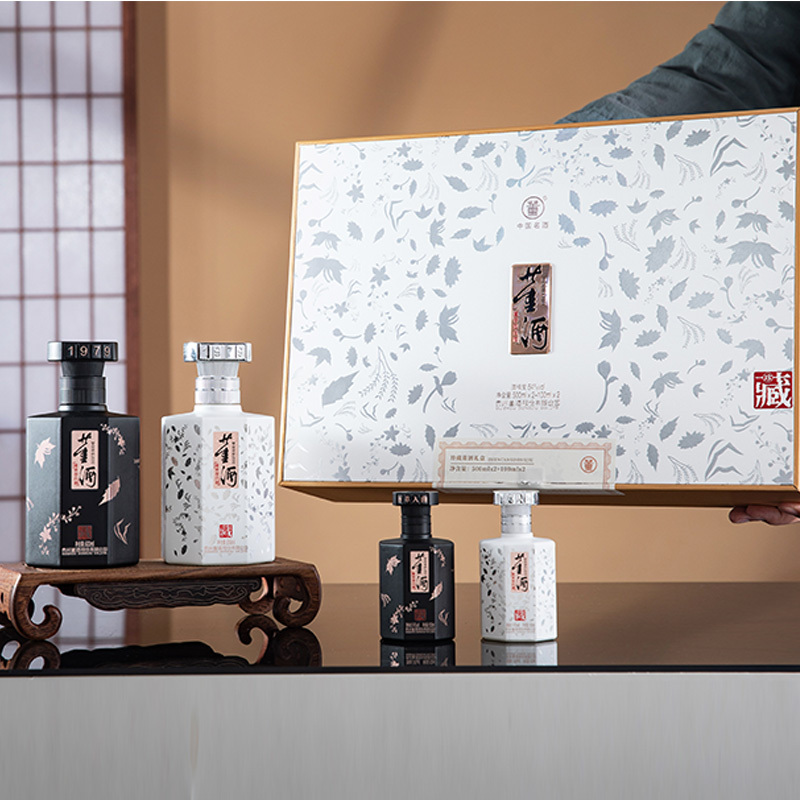 董酒珍藏54度500ml*2 100ml*2礼盒装董香型纯粮固态发酵贵州白酒