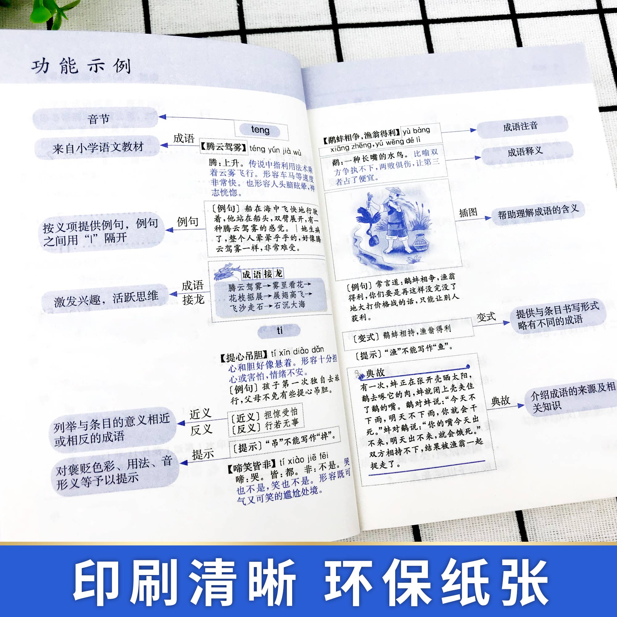 [正版]成语词典2023年适用全新双色版初中高中小学生多功能大词典汉语字典近义反义词四字词语解释现代汉语应用规范工具书高清大图