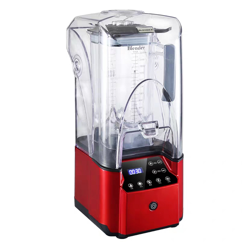 带罩沙冰机商用奶茶店料理搅拌机带罩冰沙机碎冰机红色冰沙杯参数