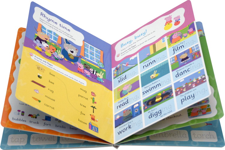 [正版]大开本礼盒装 送擦写笔 Peppa’s Wipe Clean Board Books 小猪佩奇英文原版 粉红猪高清大图