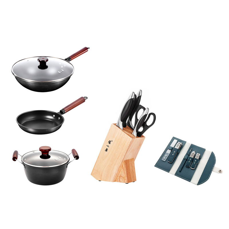 张小泉刀具套装+锅具套装+指甲刀