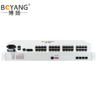 博扬 综合业务光端机32路E1+2路千兆以太网逻辑隔离 双纤120km LC接口机架式BY-32E1-2EV-120KM