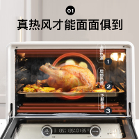 风炉烤箱家用小型烘焙商用法耐(FANAI)多功能发酵果干机搪瓷迷你电烤箱 蓝色