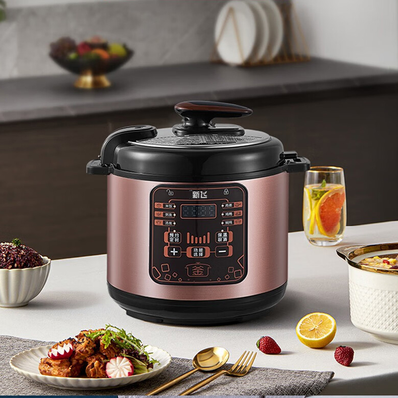 新飞FRESTEC智能多功能电压力锅大容量多功能烹饪压力慢炖一锅成设计时尚简约