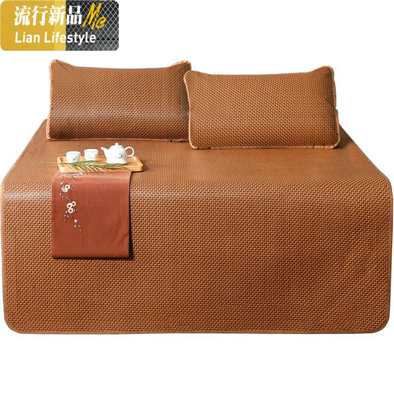 夏天藤席夏季冰丝凉席1.8米家用天然纯藤冬夏两用滕2.0腾席子1.5m 三维工匠