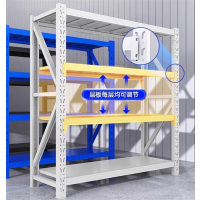 易企采 150*60*200CM每层承重300KG 仓储货架仓库储物置物架工厂多层收纳重型铁架子电商快递货架