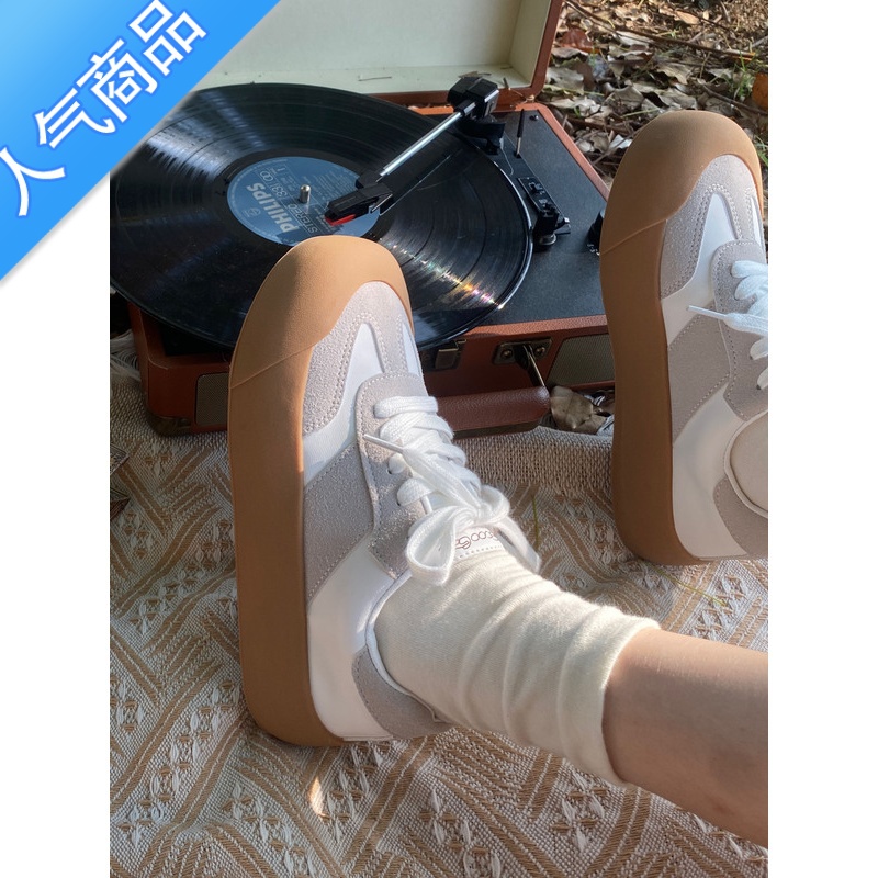 SUNTEK 日系厚底丑萌大头鞋女2023夏新款透气百搭帆布学生小白头高清大图