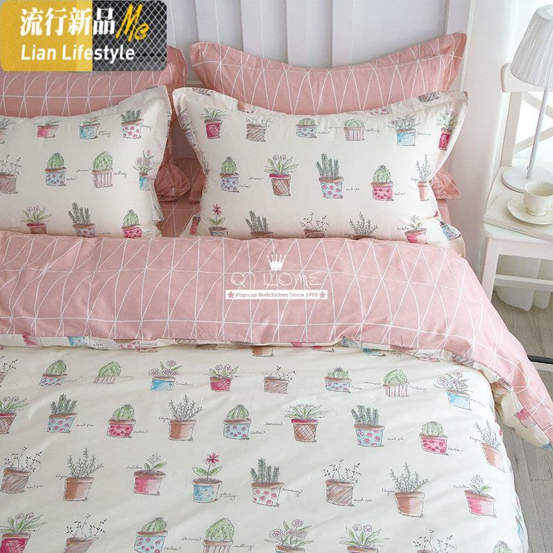 北欧风居欧美简约卡通韩式公主风棉四件套/1.2三件套 三维工匠图片