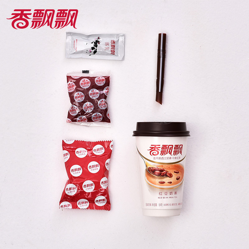 香飘飘奶茶红豆奶茶整箱64g*30杯装红豆奶茶下午茶冲饮品代餐奶茶