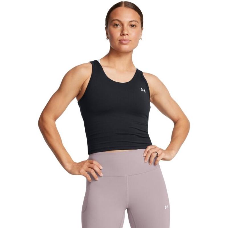 Under Armour安德玛运动背心女透气舒适贴身轻便黑色简约修身高清大图