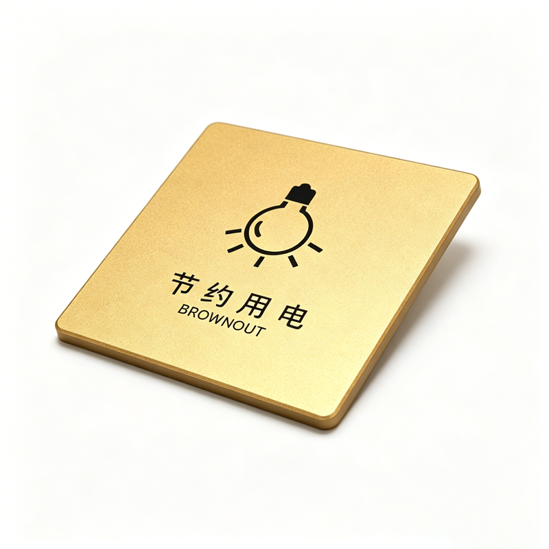 晨以橙 节约用电牌 85*90mm 块高清大图