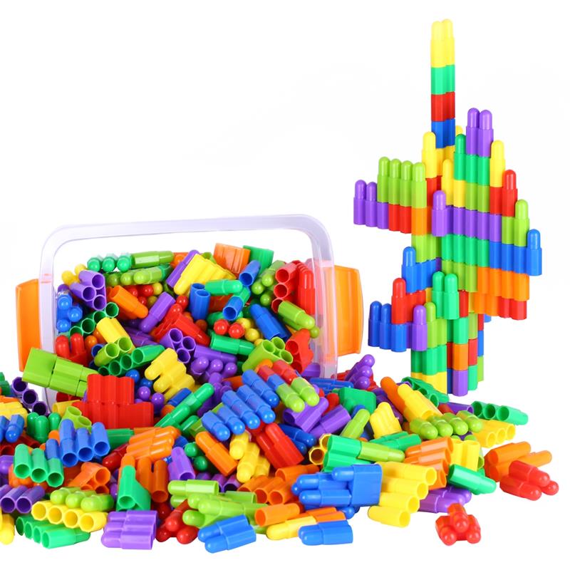 盒装子积木儿童拼插装拼图玩具 幼儿园男女孩大号3-6周岁