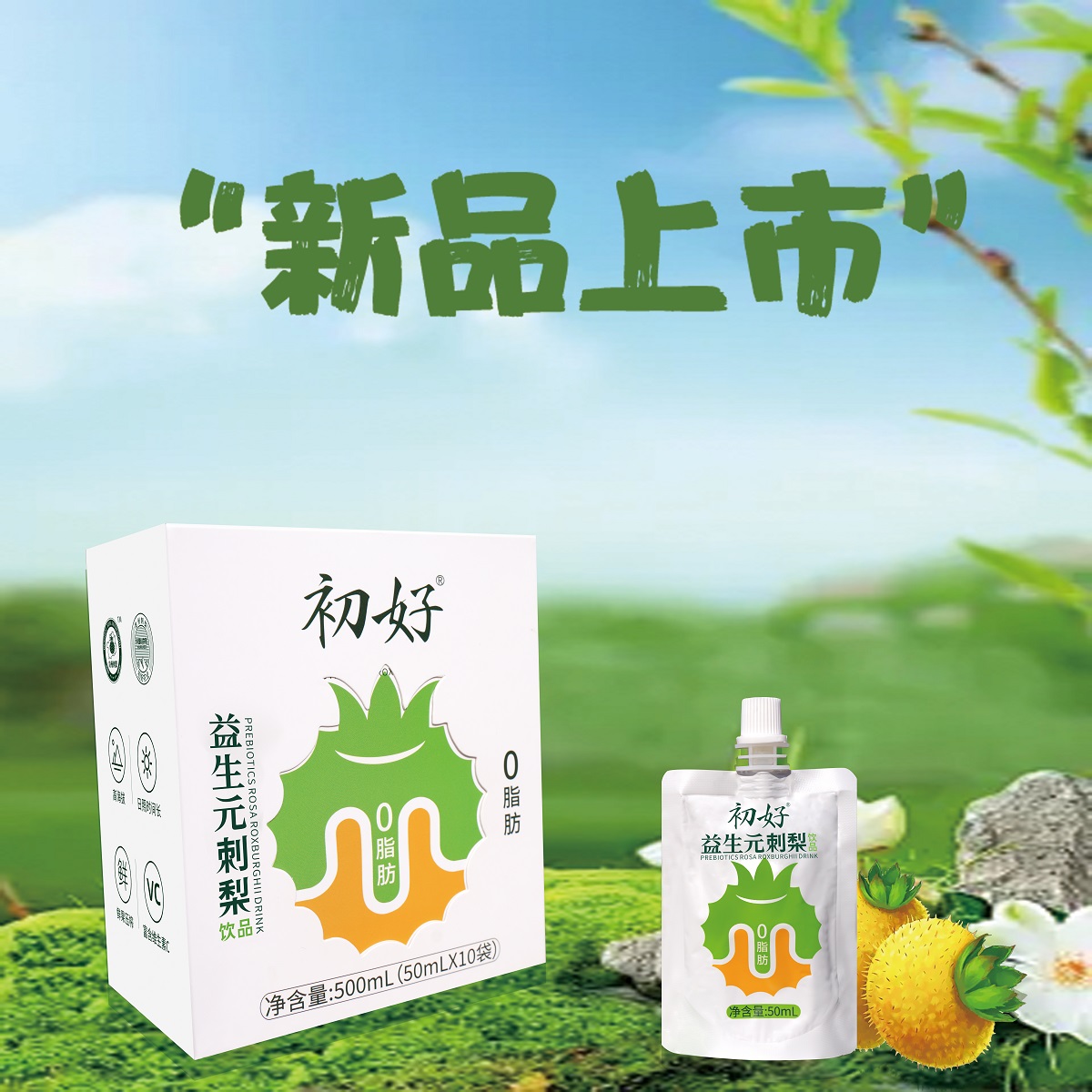 初好 益生元刺梨汁50ml*10袋高清大图