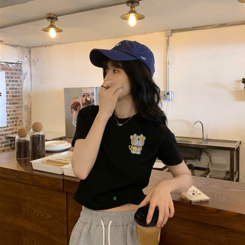 小号刺绣叮当猫哆啦A梦布贴装饰衣服裤子T恤帽子补丁贴破洞修补贴 唐老鸭A款(2个)