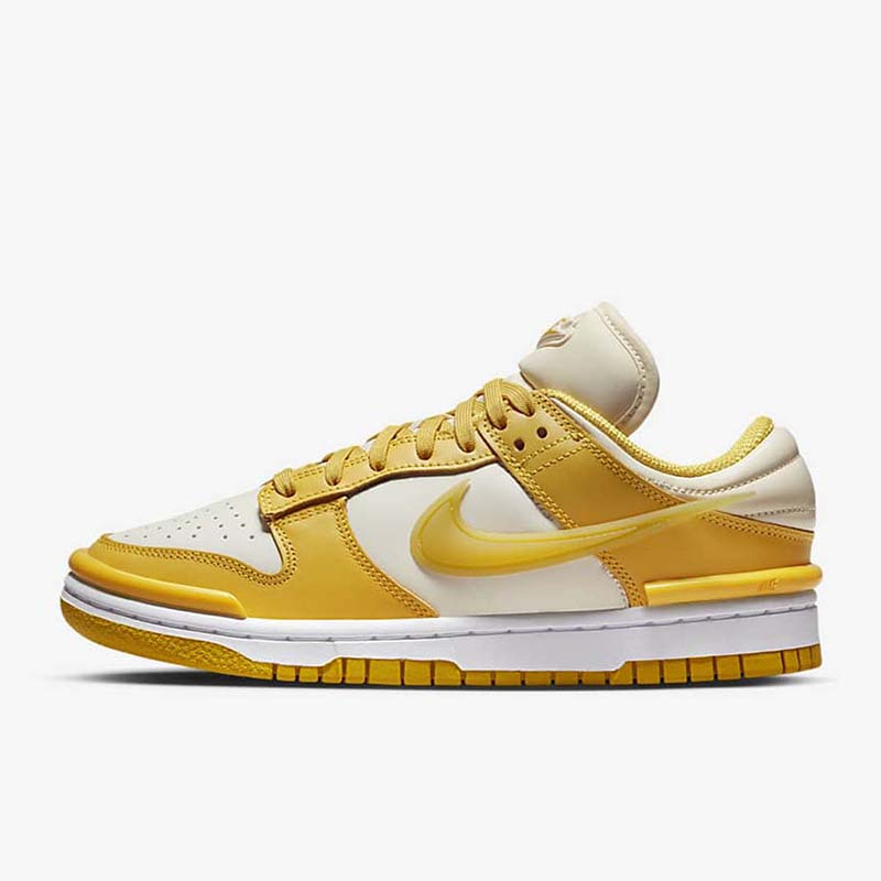 耐克Nike Dunk Low Twist 白黄 女子低帮运动休闲板鞋 DZ2794-100