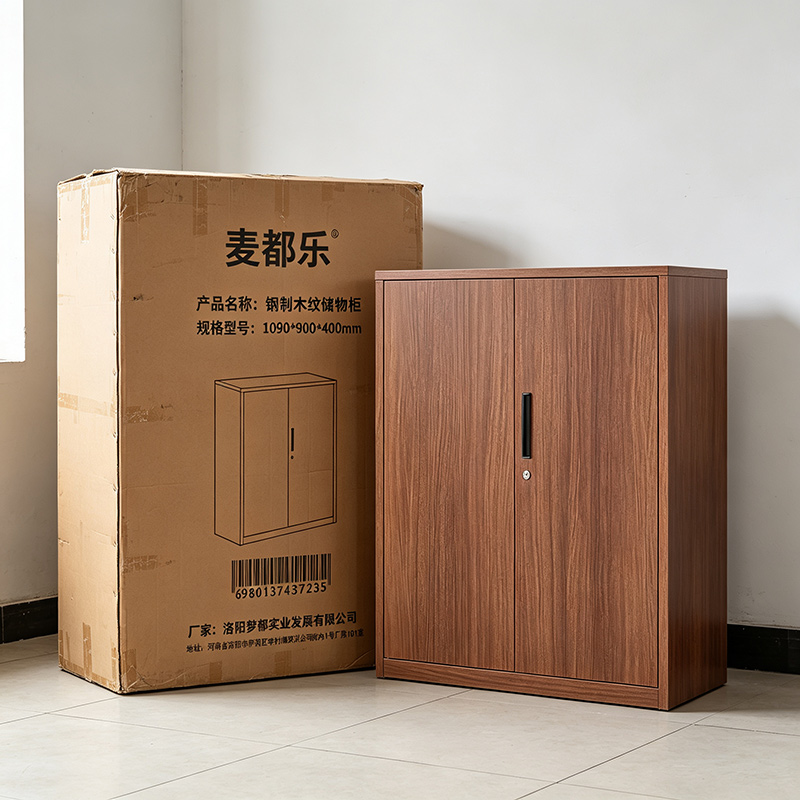麦都乐 钢制木纹储物柜 1090*900*400mm 台高清大图