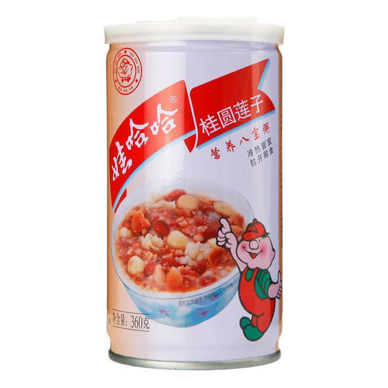 娃哈哈桂圆莲子八宝粥360g*12罐/箱早餐粥速食粥开罐即食香糯可口