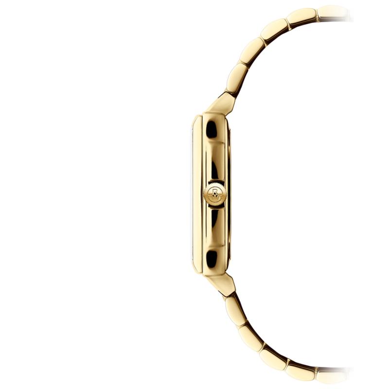 Raymond weil雷蒙威女士瑞士金镀层钢带石英腕表mm矩形金色香槟盘高清大图