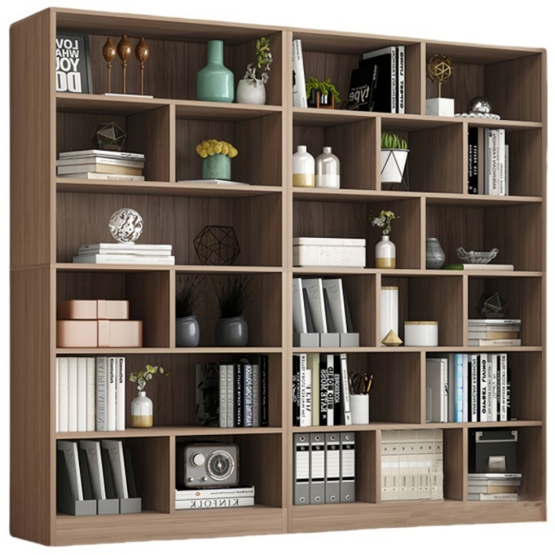 攸形落地书柜六层1400*240*1800mm台高清大图