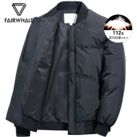 马克华菲羽绒服男2019冬季新款韩版潮流男士春秋黑色立领休闲外套 黑色 180/XL