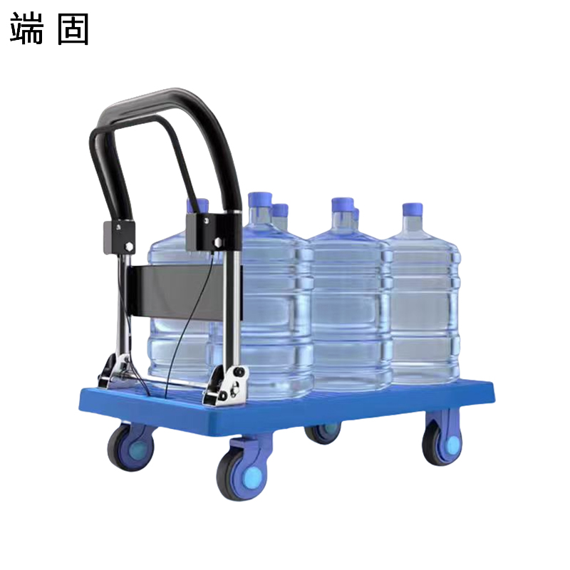 端固 平板车手推车 带手刹 搬运车 松手即刹C-110cm*65cm/个高清大图