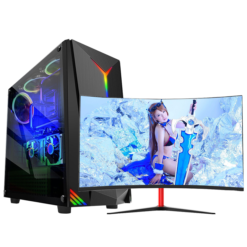 世纪之星 i7级六核至强E5 2620/GTX1050 4G独显/16GB内存/256GB固态 SSD 家用办公商务游戏电脑 台式机 组装电脑 台式电脑 电脑主机+27英寸曲面全套