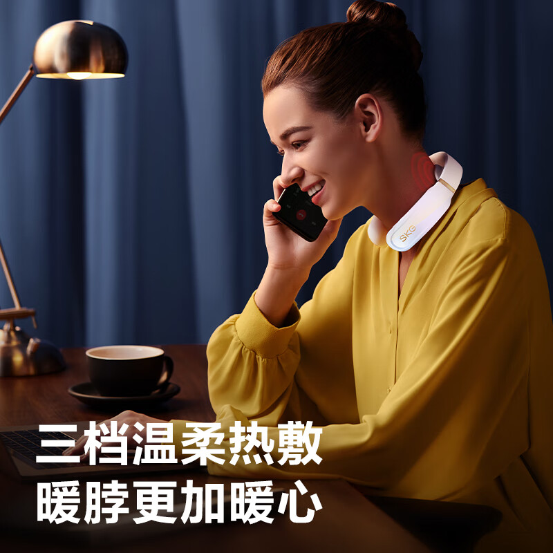 SKG颈椎按摩器电脉冲护颈仪蓝牙礼盒款K61-X(2-10件单价)高清大图