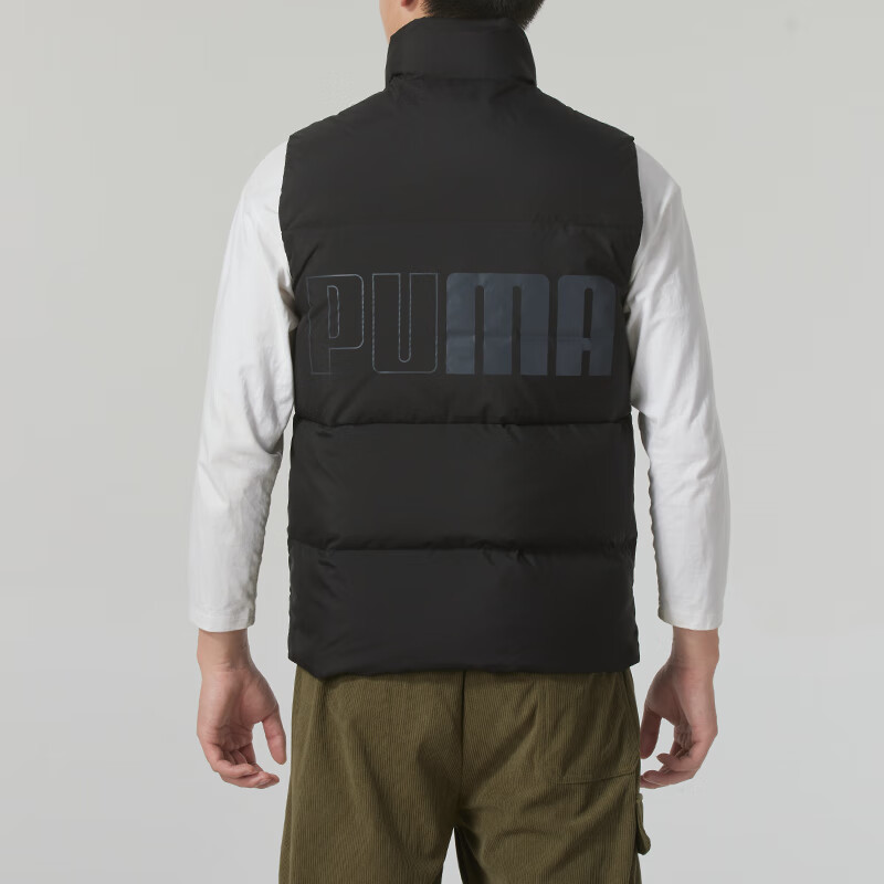 彪马(PUMA)男装羽绒马甲新款运动服保暖鸭绒羽绒服休闲外套687300-01 ZP
