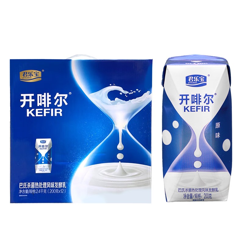君乐宝 开啡尔原味酸奶 200g*12瓶/箱