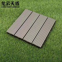 龙云天盾拼接塑木地板块户外阳台自铺庭院室外防腐木露台院子简易木塑拼接地板直纹 灰色
