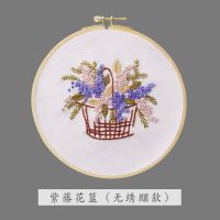 紫藤花篮 刺绣diy孕妇手工制作创意材料包立体向日葵古风苏绣diy初学套件