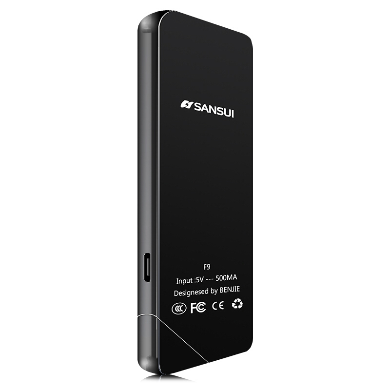 山水(SANSUI) mp3播放器 F9 学生随身听音乐外放运动跑步迷你录音笔电子书英语听力外放 8G黑