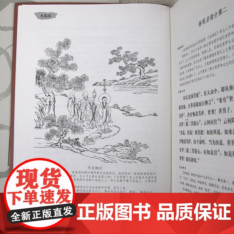 [精装]大藏经 [396页题解原文注释译文释迦如来应化事迹图版画插图]金刚经心经六祖坛经佛教经书书籍高清大图