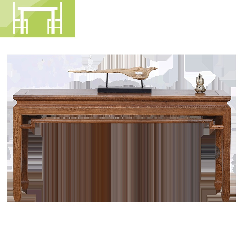 逸家伴侣红木家具鸡翅木平头案中堂条案实木神台供桌中式玄关条几