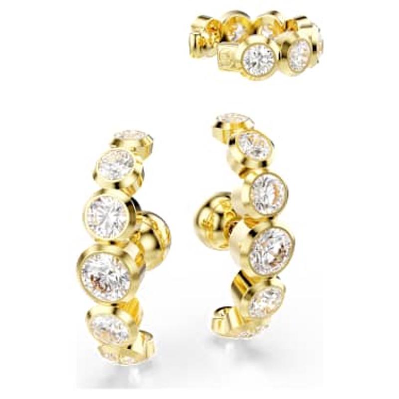 施华洛世奇(SWAROVSKI)耳饰女金 tone镀金swarovski锆石渐层圈环