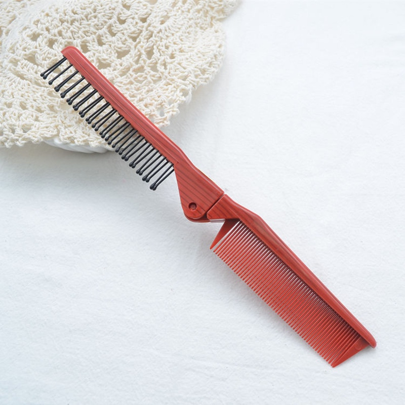5把99木纹折叠梳防静电多功能折叠梳子化妆梳旅游梳子盘发梳一把69