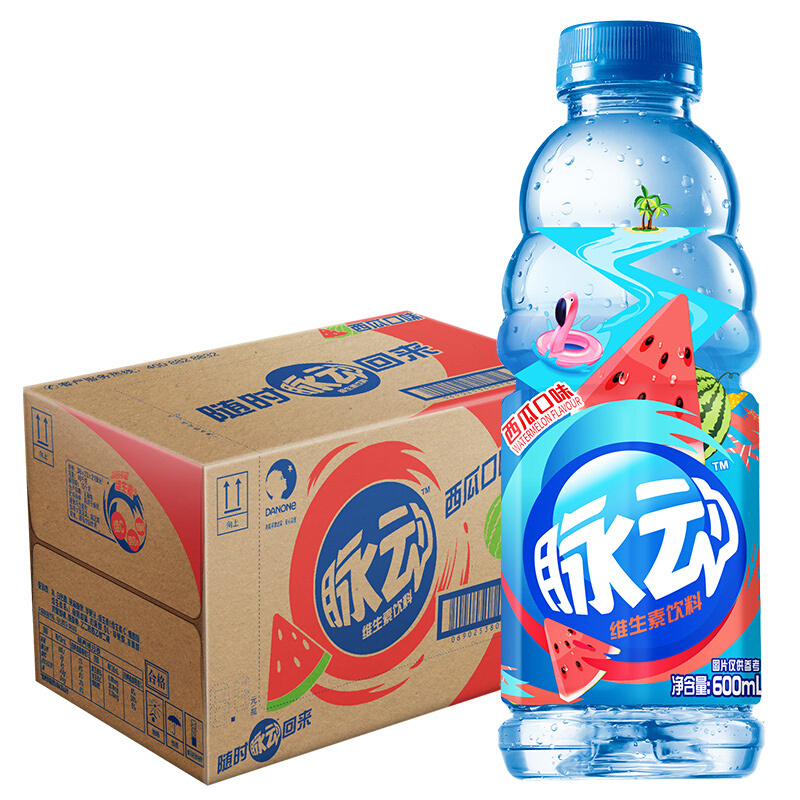 脉动功能饮料 脉动(mizone) 维生素饮料 西瓜味 600ml*15瓶【价格 图